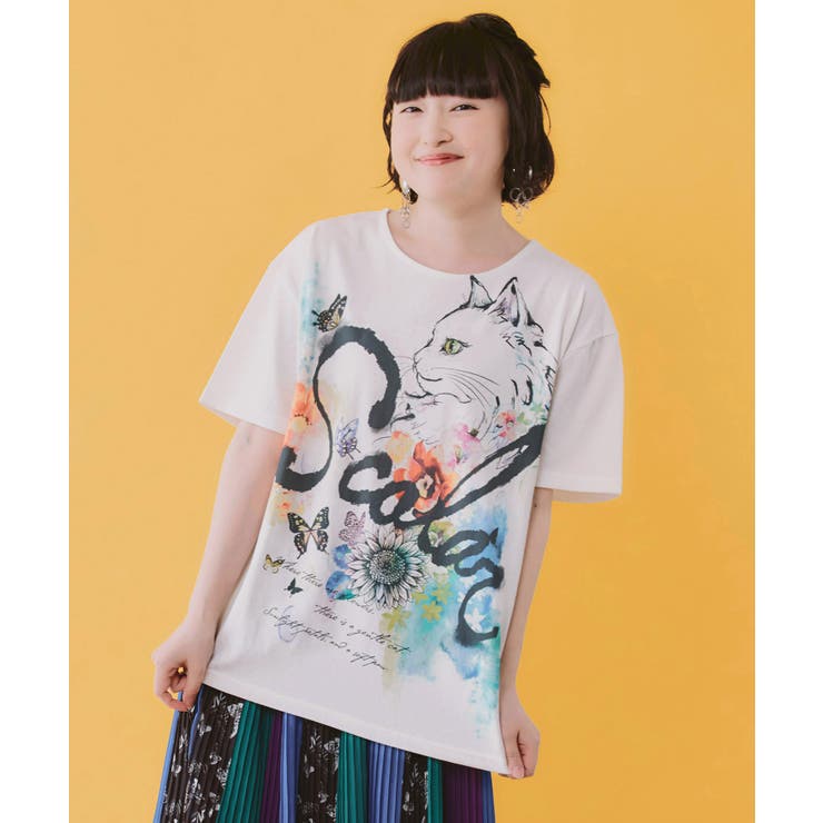 オフホワイト | 花ネコScoLarロゴ 接触冷感プルオーバー | ScoLar