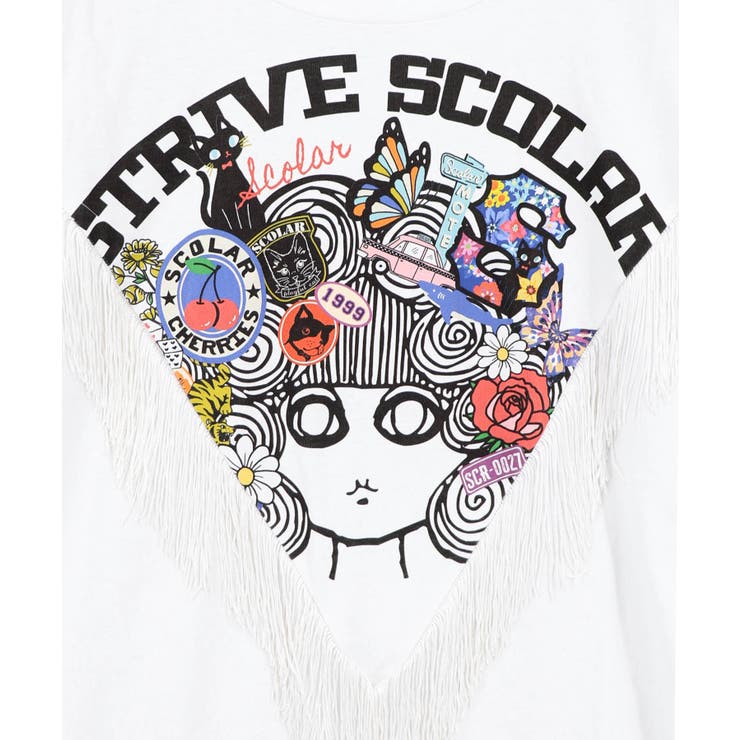 フリンジ入り アメリカン風スカラーちゃんTシャツ | ScoLar | 詳細画像8 