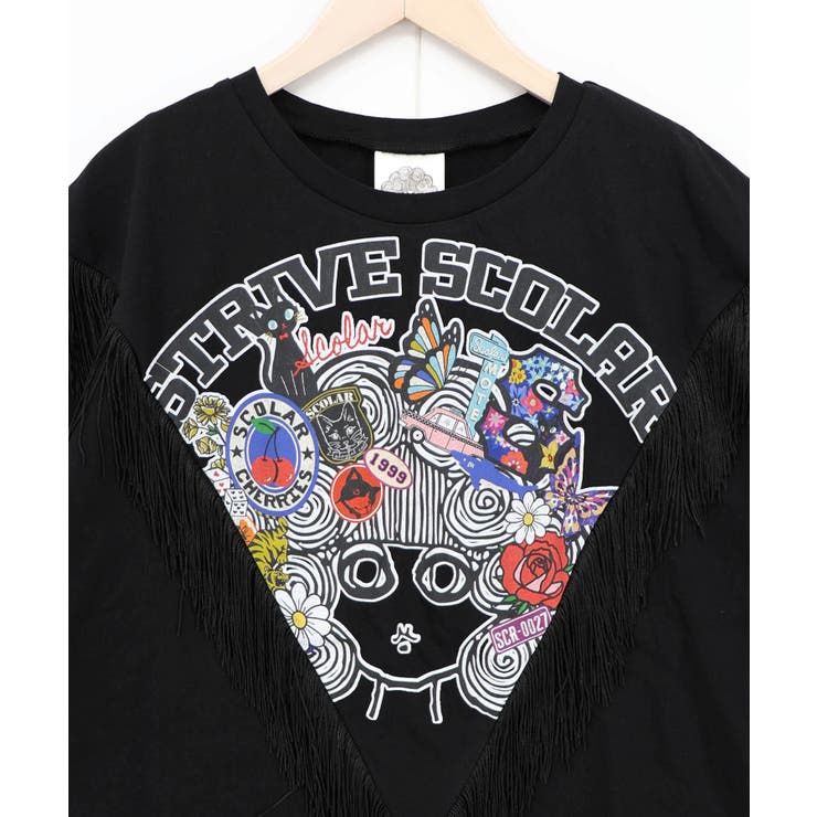 フリンジ入り アメリカン風スカラーちゃんTシャツ | ScoLar | 詳細画像10 
