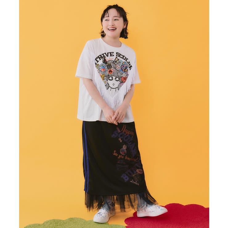 フリンジ入り アメリカン風スカラーちゃんTシャツ | ScoLar | 詳細画像1 