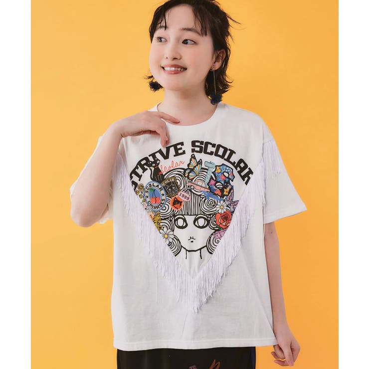 フリンジ入り アメリカン風スカラーちゃんTシャツ | ScoLar | 詳細画像2 