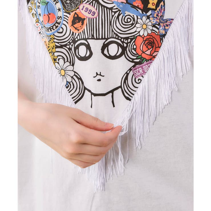 フリンジ入り アメリカン風スカラーちゃんTシャツ | ScoLar | 詳細画像6 