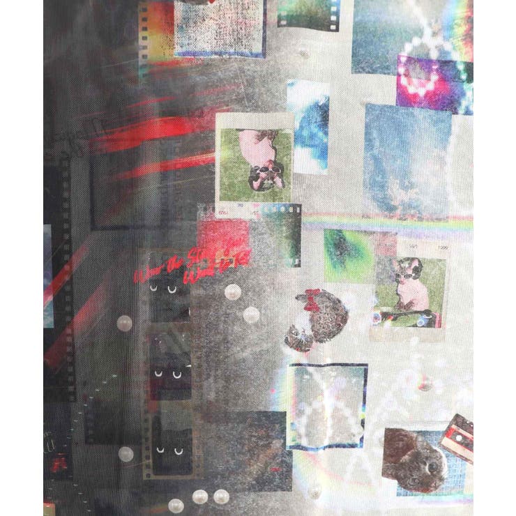 4柄展開 ロングスリーブソフトチュールワンピース | ScoLar | 詳細画像15 