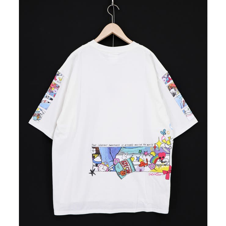 カラフルストリートガール柄Tシャツ | ScoLar | 詳細画像9 