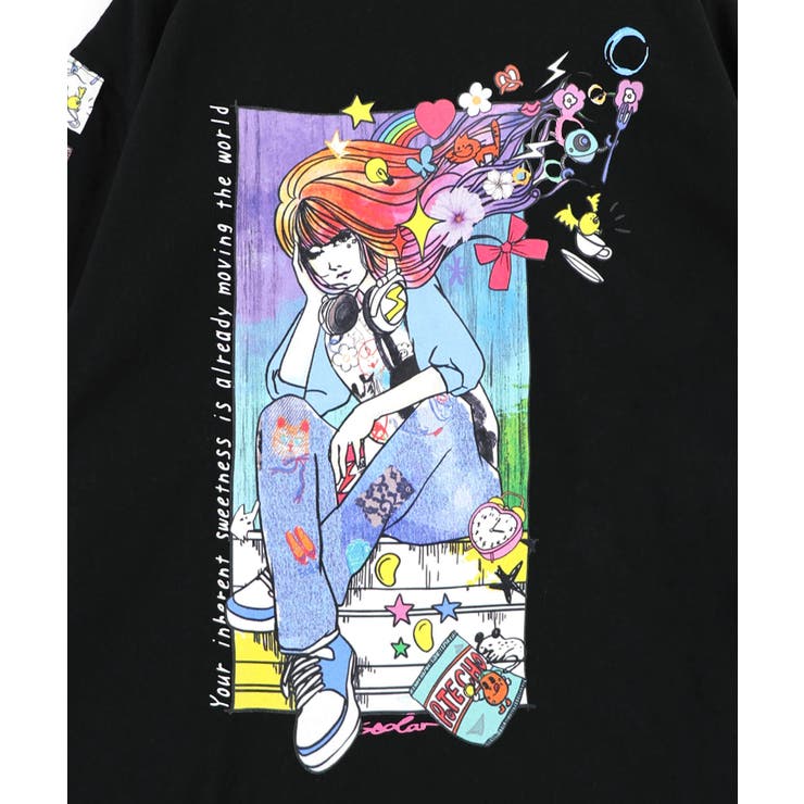 カラフルストリートガール柄Tシャツ | ScoLar | 詳細画像12 