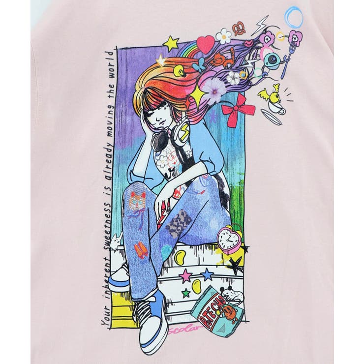 カラフルストリートガール柄Tシャツ | ScoLar | 詳細画像14 