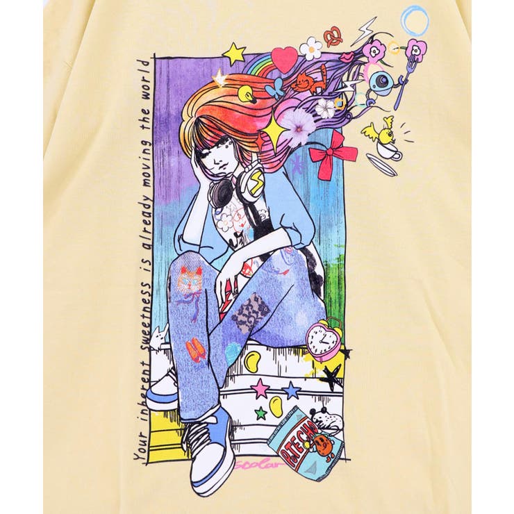 カラフルストリートガール柄Tシャツ | ScoLar | 詳細画像16 