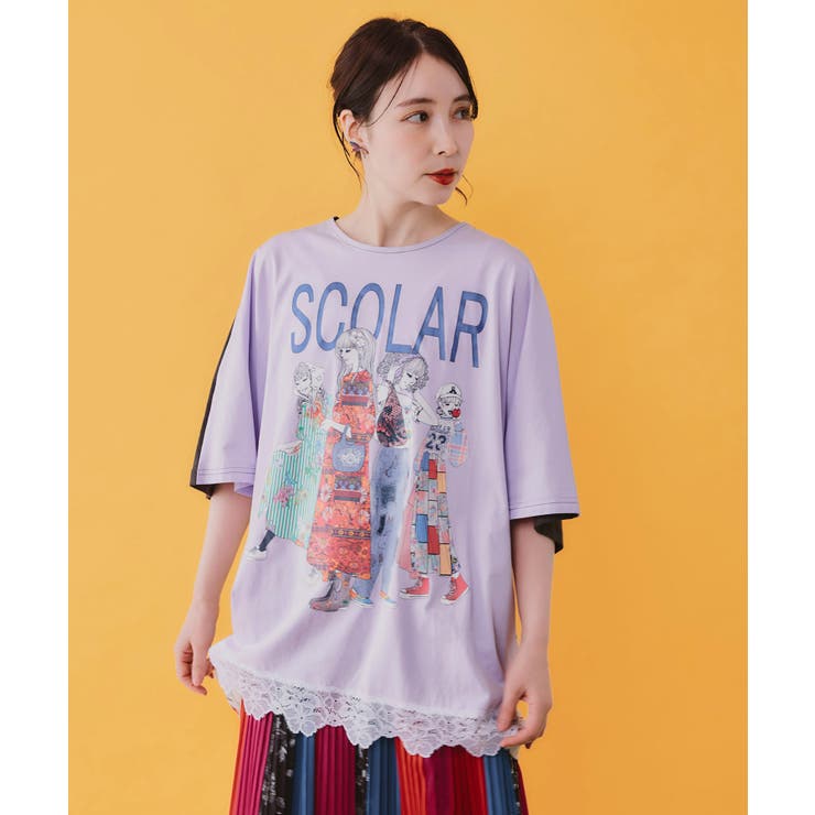 スカラーガールズ レース付きTシャツ | ScoLar | 詳細画像2 