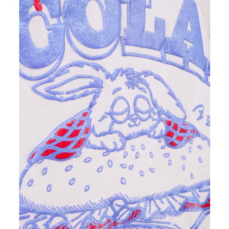 お昼寝ウサギinスカラーバーガー柄Tシャツ | ScoLar | 詳細画像16 