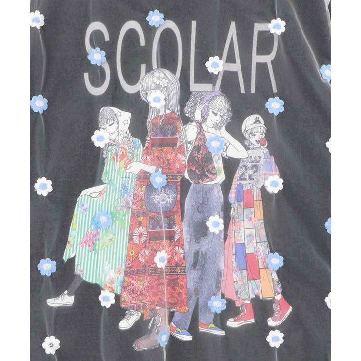 スカラーガールズ 花刺繍チュール重ねTシャツ | ScoLar | 詳細画像10 