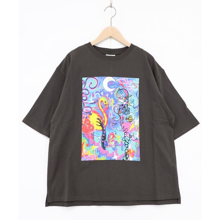 チャコールグレー | 【イラスト募集】オアシスの夢柄Tシャツ | ScoLar