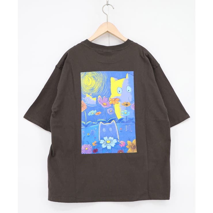 チャコールグレー | 【イラスト募集】キラキラ柄 バックプリントTシャツ | ScoLar