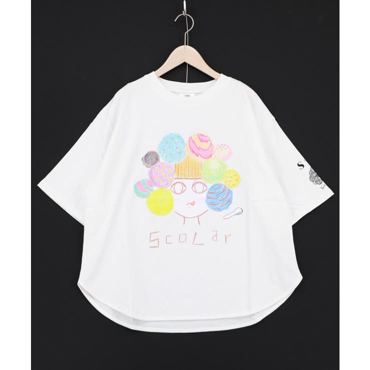 【イラスト募集】頭の中はアイスクリームでいっぱい柄Tシャツ | ScoLar | 詳細画像1 