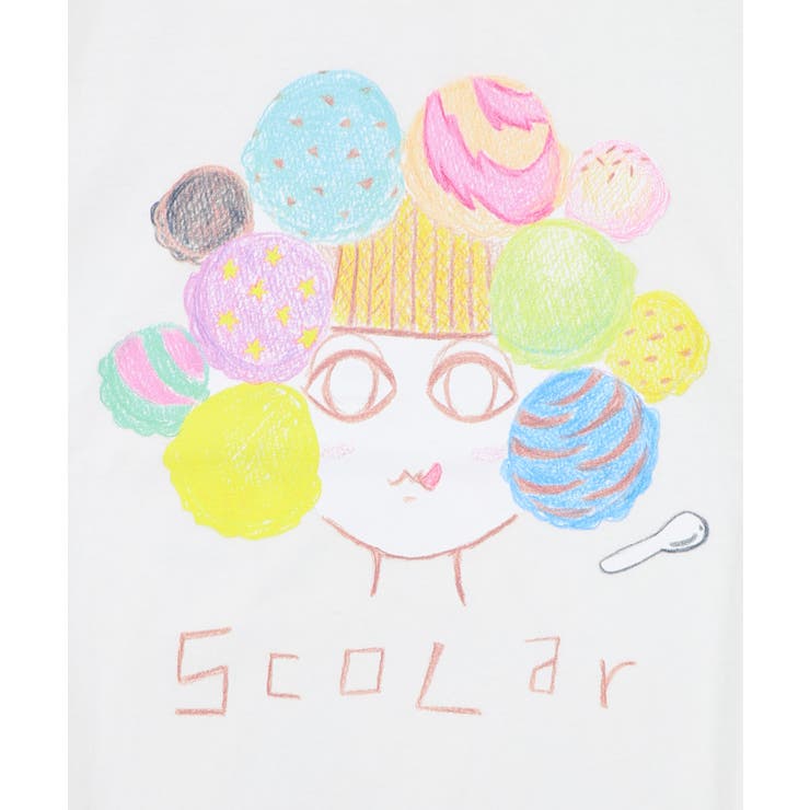 【イラスト募集】頭の中はアイスクリームでいっぱい柄Tシャツ | ScoLar | 詳細画像2 