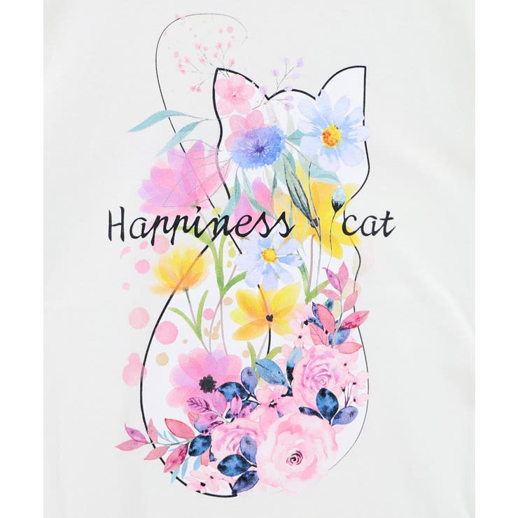 【イラスト募集】ハピネス・キャット柄Tシャツ | ScoLar | 詳細画像2 