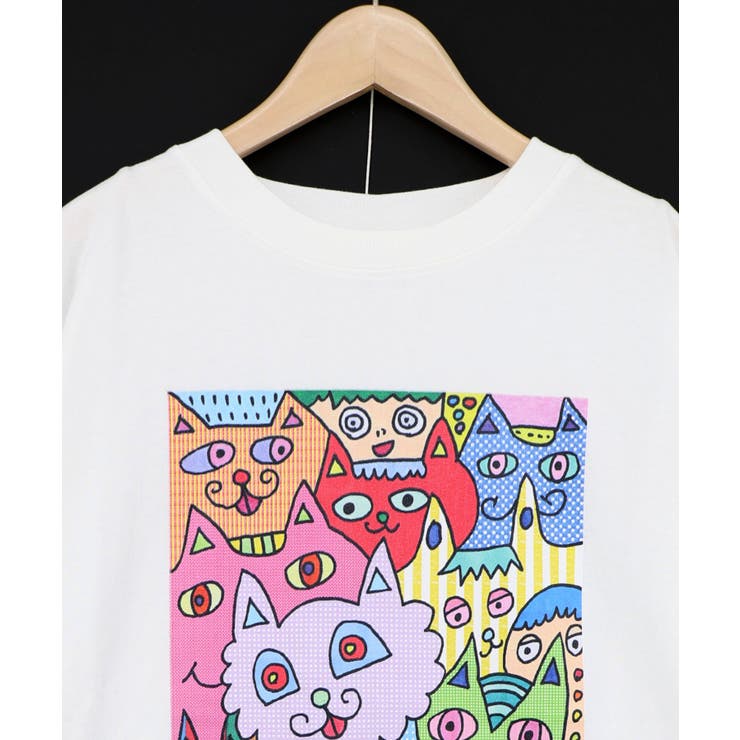【イラスト募集】色いろなネコいっぱい柄Tシャツ | ScoLar | 詳細画像4 