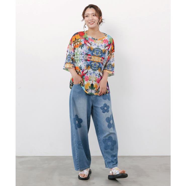 3柄展開 シアー天竺Tシャツ | ScoLar | 詳細画像1 