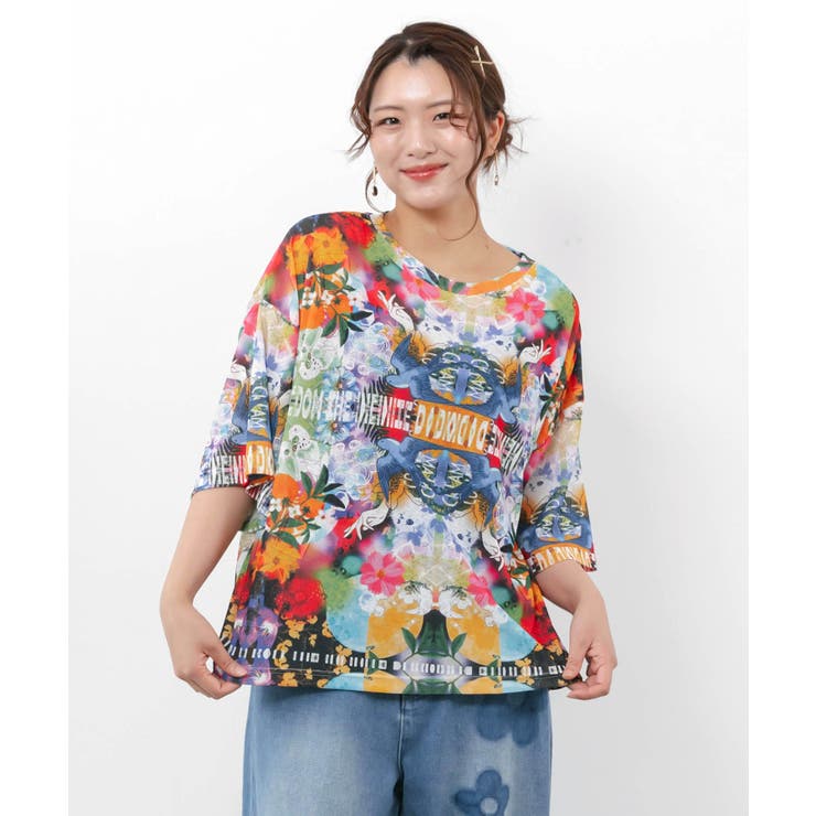 3柄展開 シアー天竺Tシャツ | ScoLar | 詳細画像2 