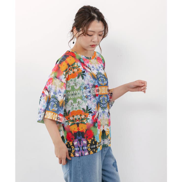 3柄展開 シアー天竺Tシャツ | ScoLar | 詳細画像5 