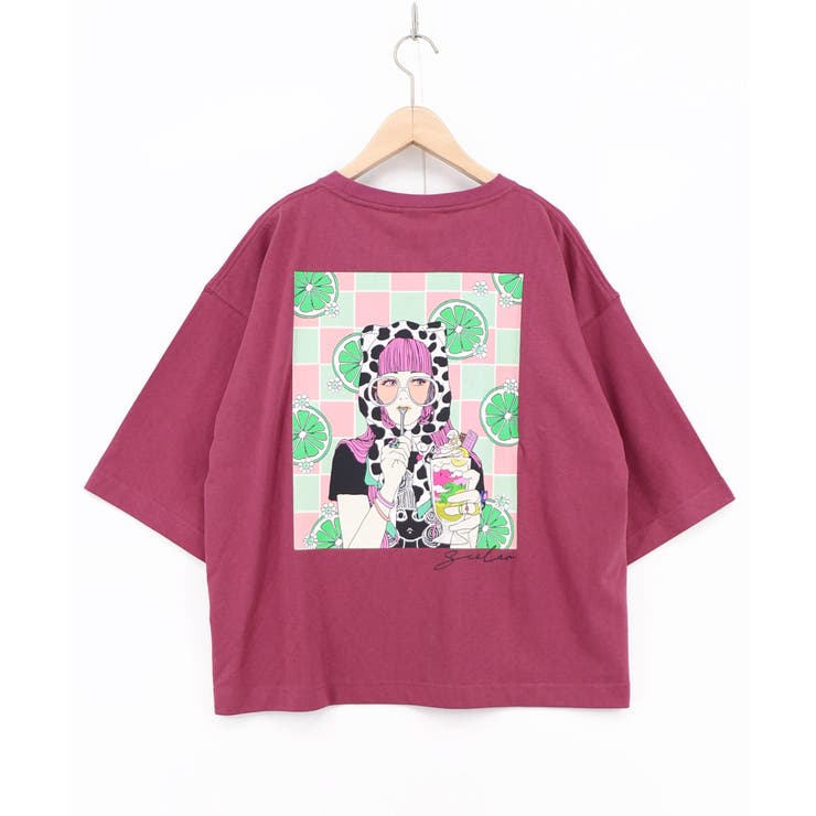 ピンク | スカラーレモンガール柄 接触冷感Tシャツ | ScoLar