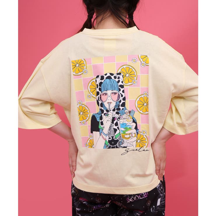 スカラーレモンガール柄 接触冷感Tシャツ | ScoLar | 詳細画像3 