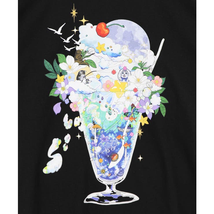 スカラー特製お月見パフェ柄 接触冷感Tシャツ | ScoLar | 詳細画像7 