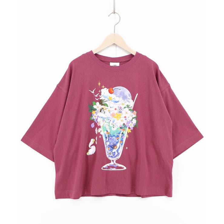 イエロー | スカラー特製お月見パフェ柄 接触冷感Tシャツ | ScoLar