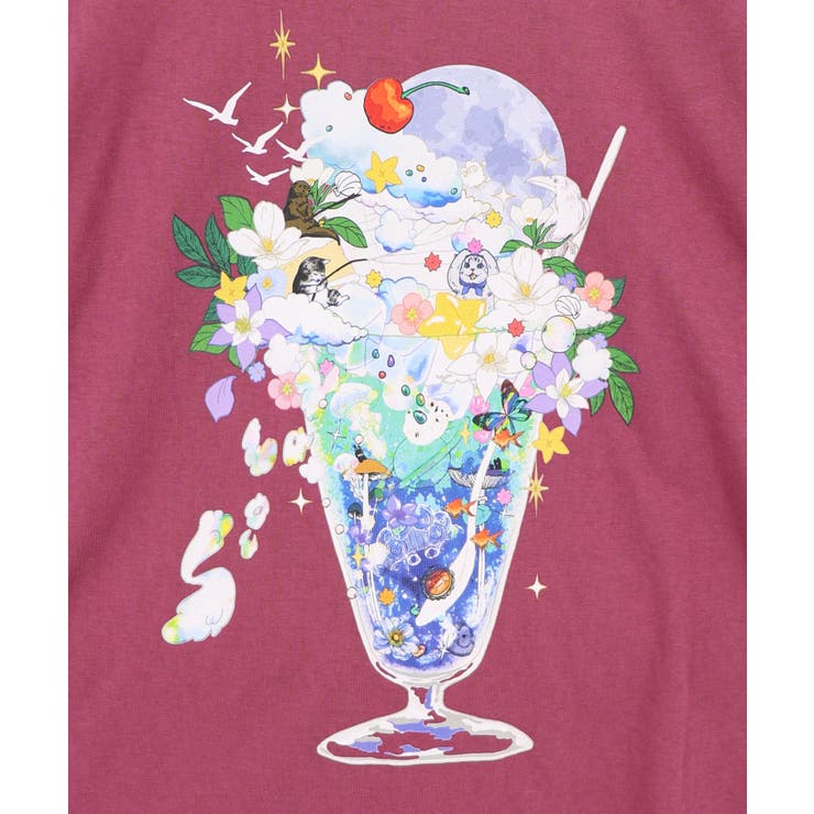 スカラー特製お月見パフェ柄 接触冷感Tシャツ | ScoLar | 詳細画像8 