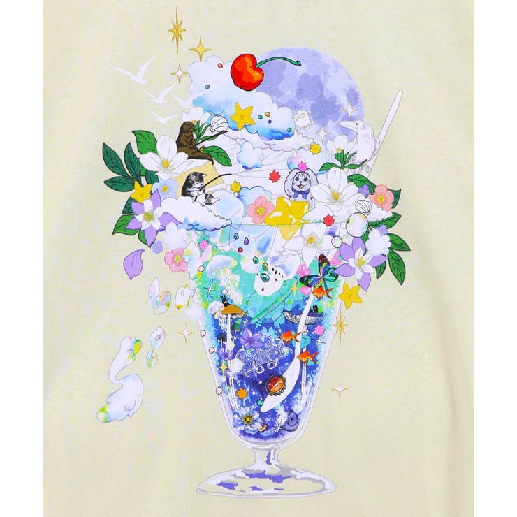 スカラー特製お月見パフェ柄 接触冷感Tシャツ | ScoLar | 詳細画像10 