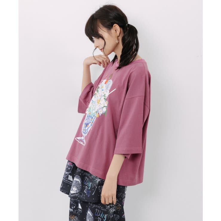 スカラー特製お月見パフェ柄 接触冷感Tシャツ | ScoLar | 詳細画像2 