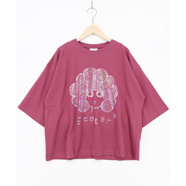 ピンク | オーロラ箔スカラーちゃん 接触冷感Tシャツ | ScoLar