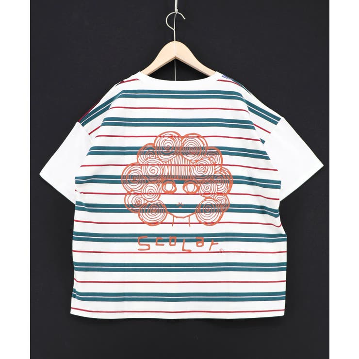 ボーダー切替 スカラーちゃんバックプリントTシャツ | ScoLar | 詳細画像9 