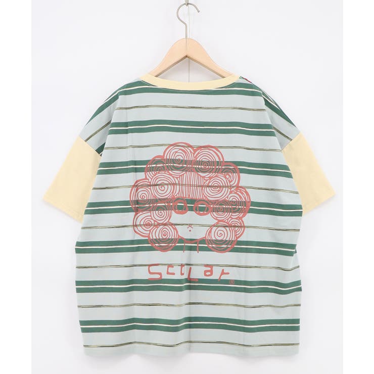 ボーダー切替 スカラーちゃんバックプリントTシャツ | ScoLar | 詳細画像11 