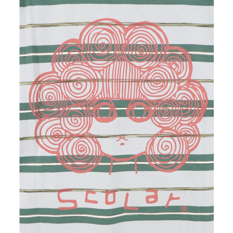 ボーダー切替 スカラーちゃんバックプリントTシャツ | ScoLar | 詳細画像12 