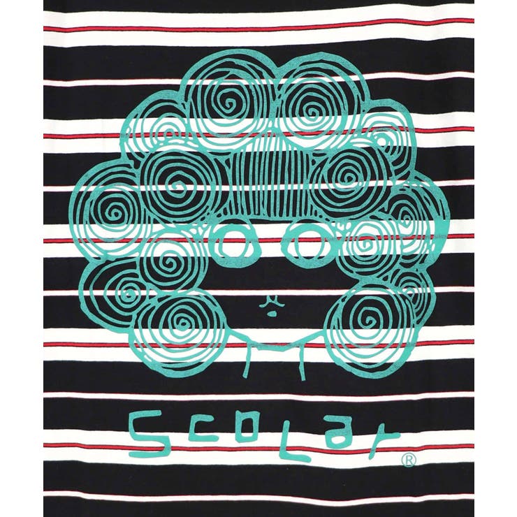 ボーダー切替 スカラーちゃんバックプリントTシャツ | ScoLar | 詳細画像14 