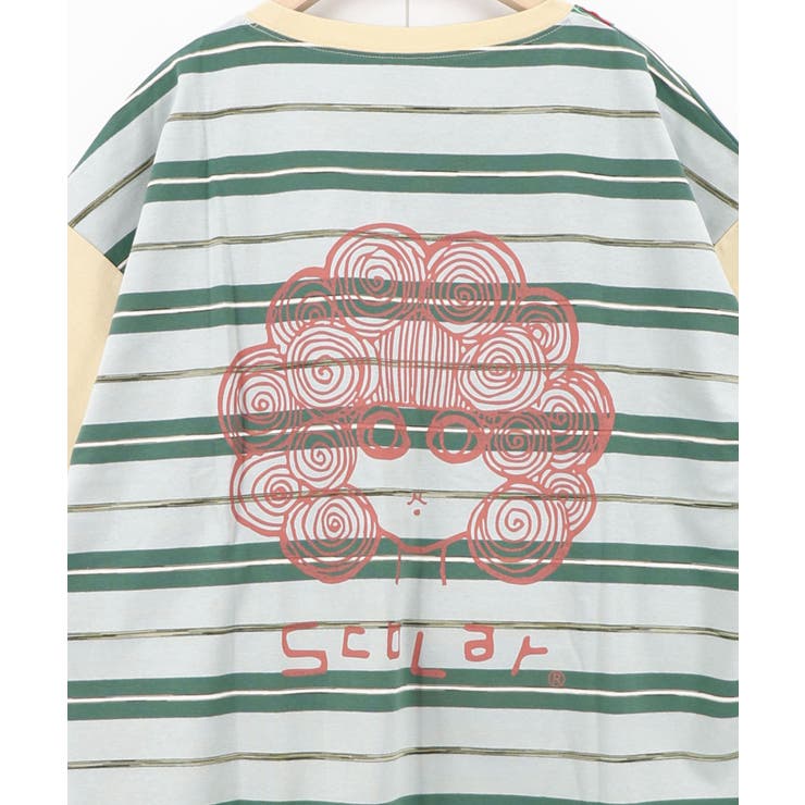 ボーダー切替 スカラーちゃんバックプリントTシャツ | ScoLar | 詳細画像19 