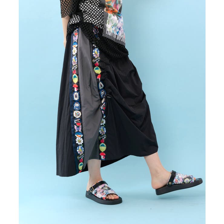 ブラック | ポップロゴテープ入り 撥水加工スカート | ScoLar