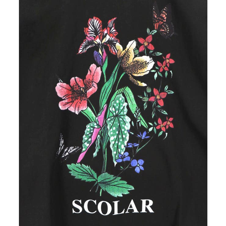 熱帯花柄 袖ギャザー入りTシャツ | ScoLar | 詳細画像9 