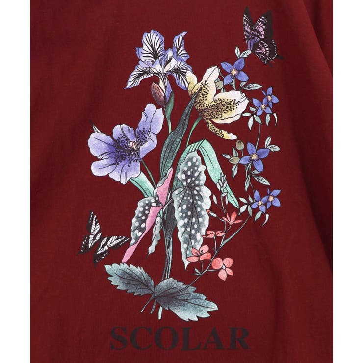 熱帯花柄 袖ギャザー入りTシャツ | ScoLar | 詳細画像10 