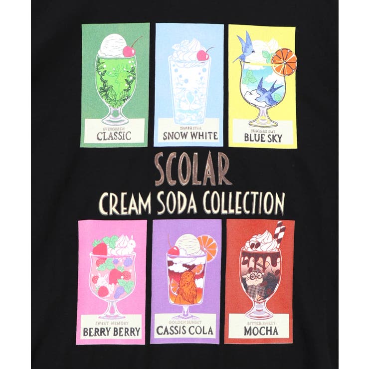スカラークリームソーダコレクション柄Tシャツ | ScoLar | 詳細画像13 