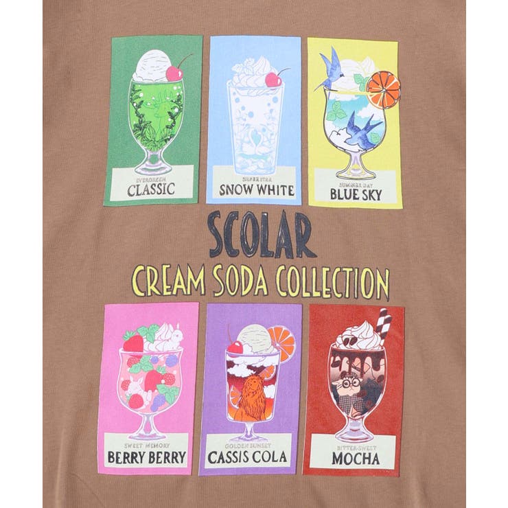 スカラークリームソーダコレクション柄Tシャツ | ScoLar | 詳細画像15 