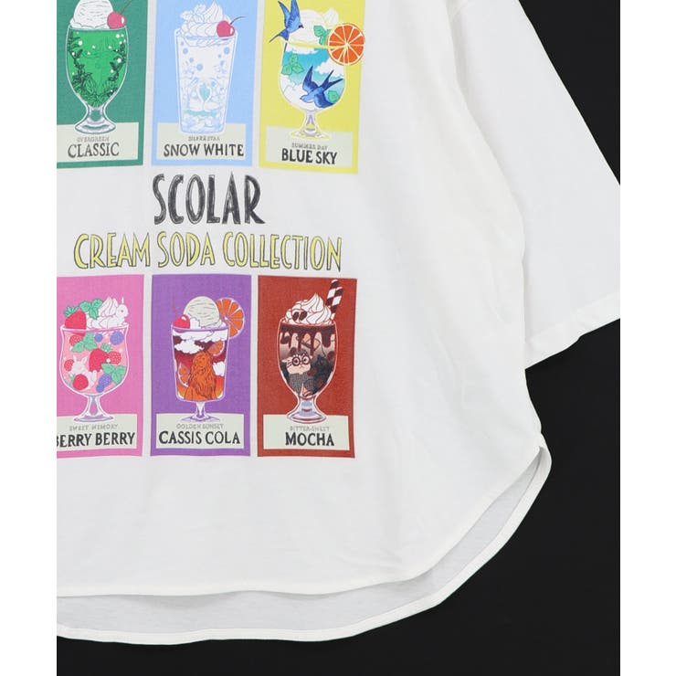 スカラークリームソーダコレクション柄Tシャツ | ScoLar | 詳細画像18 