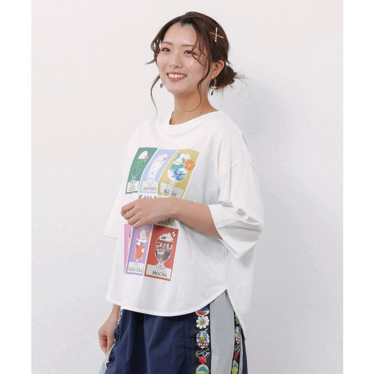 スカラークリームソーダコレクション柄Tシャツ | ScoLar | 詳細画像4 