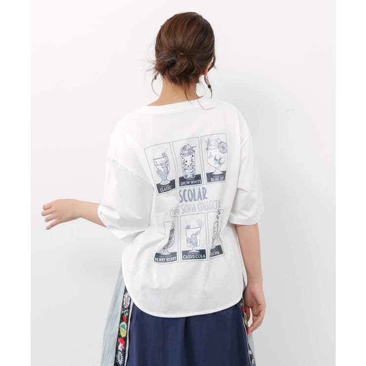 スカラークリームソーダコレクション柄Tシャツ | ScoLar | 詳細画像5 