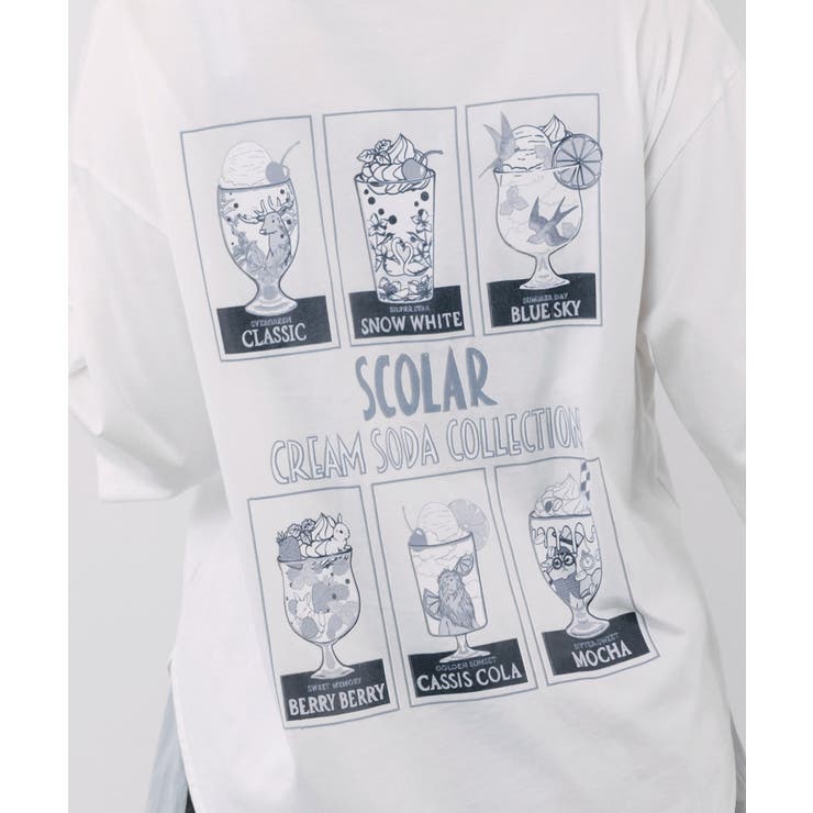 スカラークリームソーダコレクション柄Tシャツ | ScoLar | 詳細画像8 