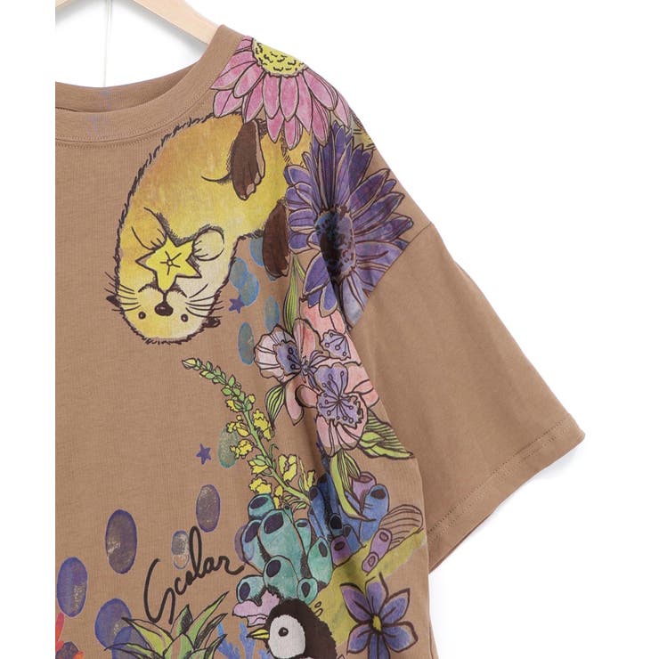お花いっぱい水族館柄Tシャツ | ScoLar | 詳細画像12 
