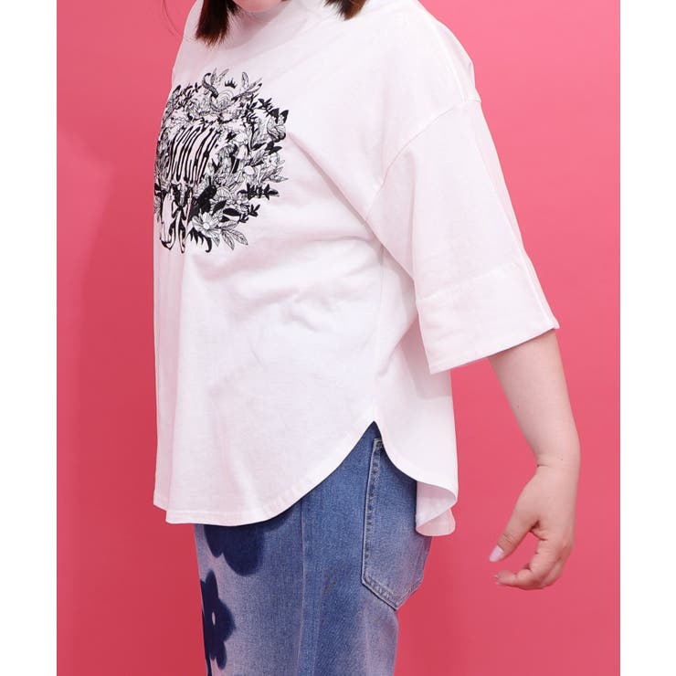 ロゴ＆ネコ 刺繍Tシャツ | ScoLar | 詳細画像3 