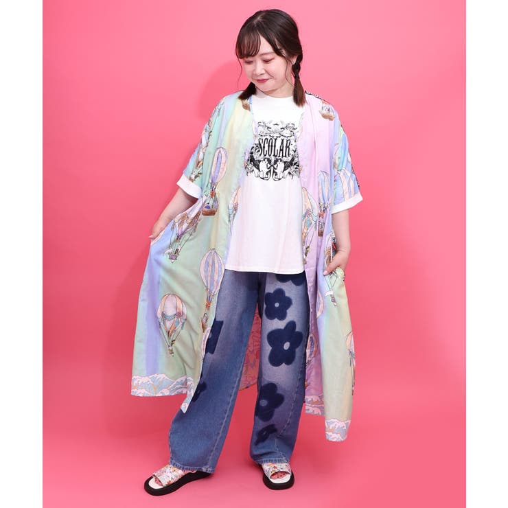 ロゴ＆ネコ 刺繍Tシャツ | ScoLar | 詳細画像5 