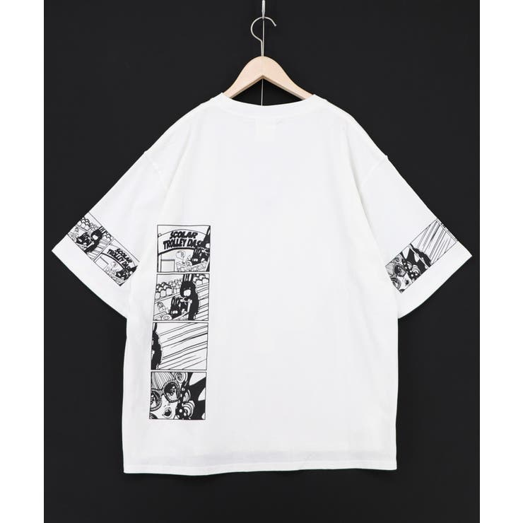 びっくりガール柄 四コマ風Tシャツ | ScoLar | 詳細画像11 