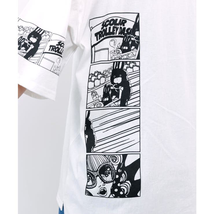 びっくりガール柄 四コマ風Tシャツ | ScoLar | 詳細画像9 